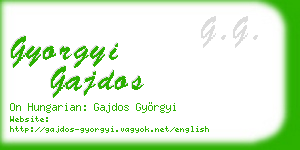 gyorgyi gajdos business card
